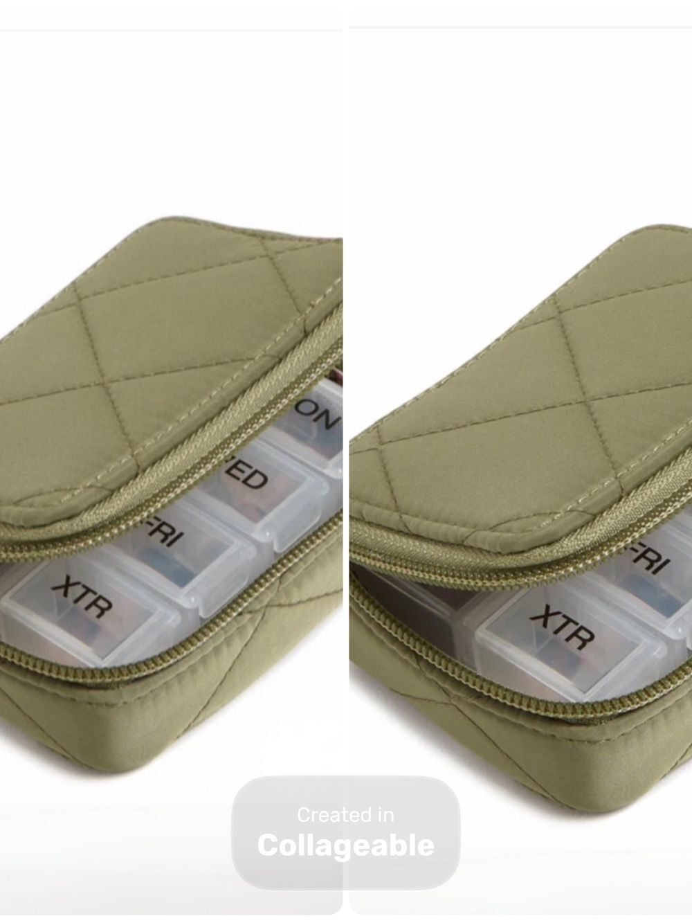 Vera Bradley Travel Pill Case Ultralight Sage Set of 2 NWT